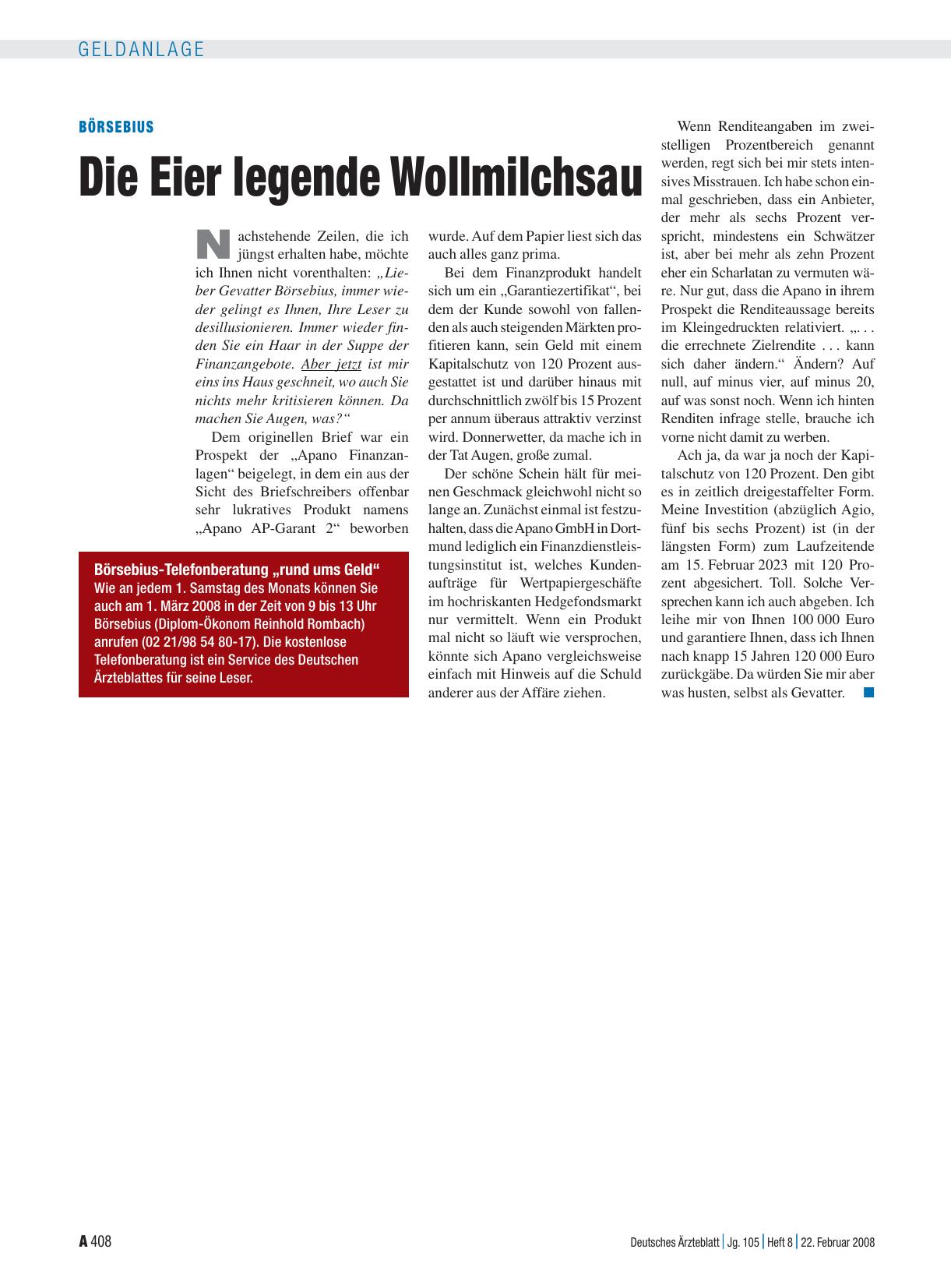 Vorschauseite 1: Börsebius: Die Eier legende Wollmilchsau