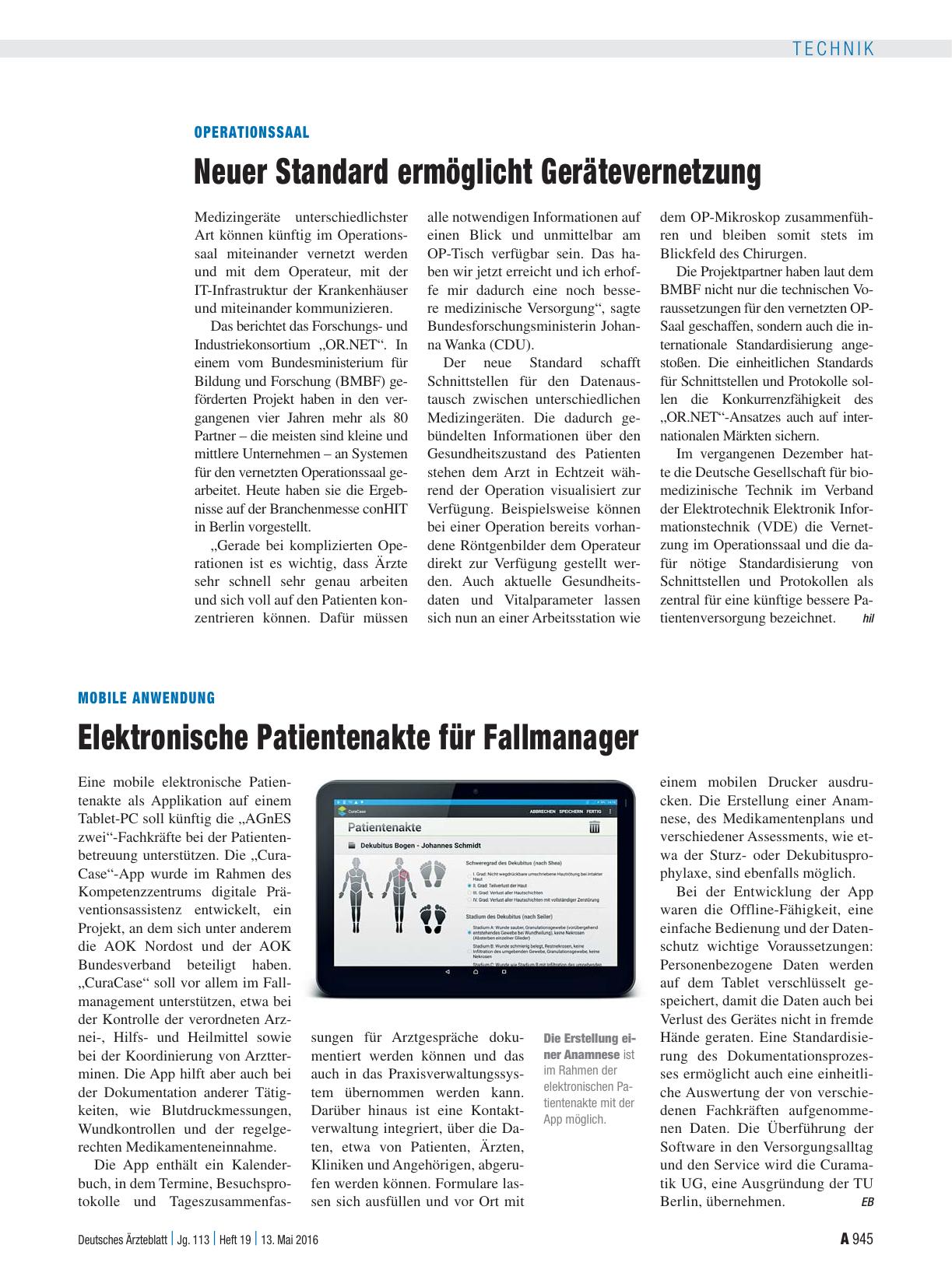Vorschauseite 1: Mobile Anwendung: Elektronische Patientenakte für Fallmanager