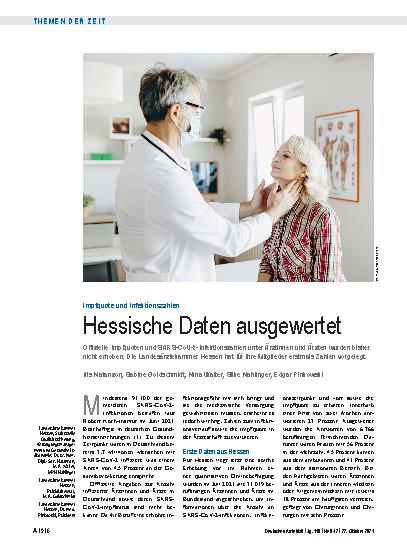 Vorschauseite 1: Impfquote und Infektionszahlen: Hessische Daten ausgewertet