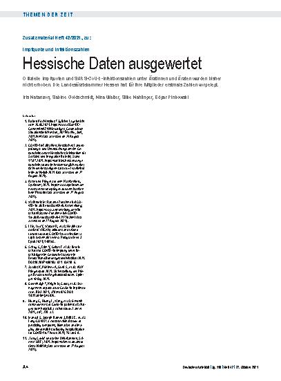 Vorschauseite 4: Impfquote und Infektionszahlen: Hessische Daten ausgewertet