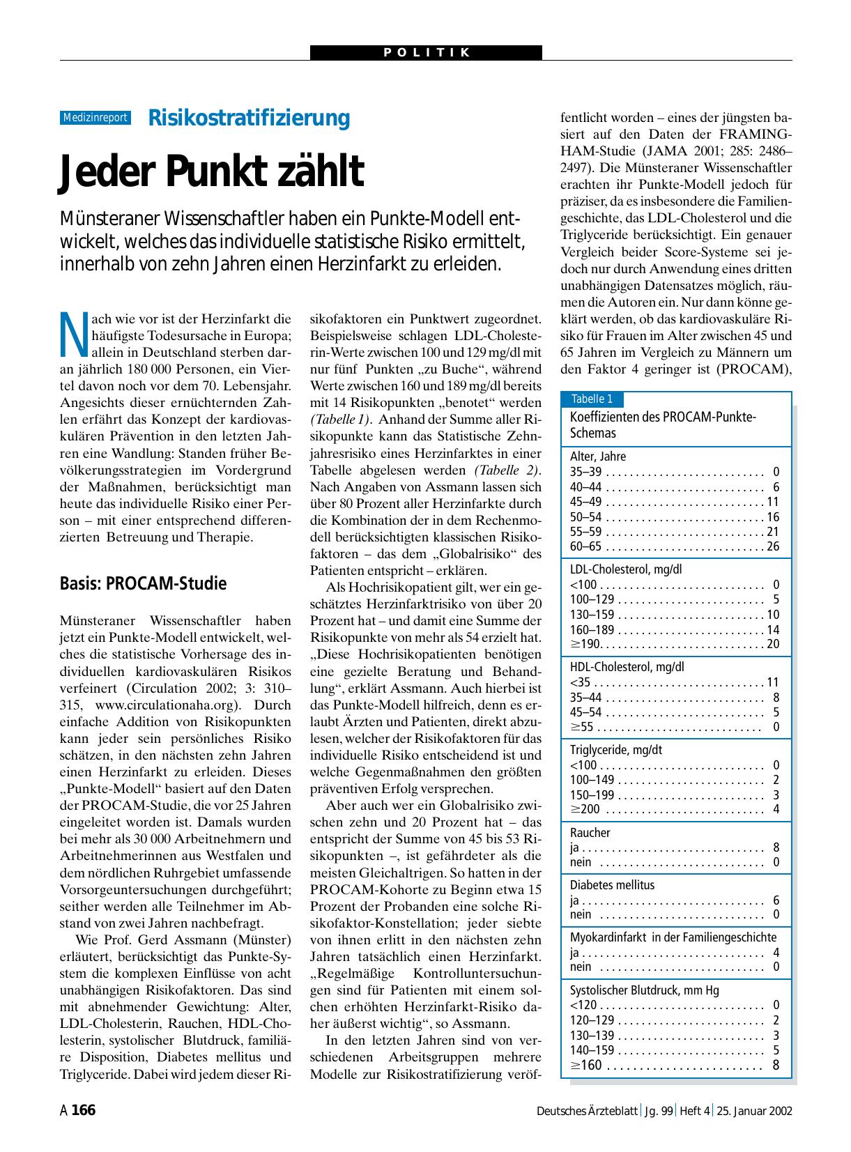 Vorschauseite 1: Risikostratifizierung: Jeder Punkt zählt