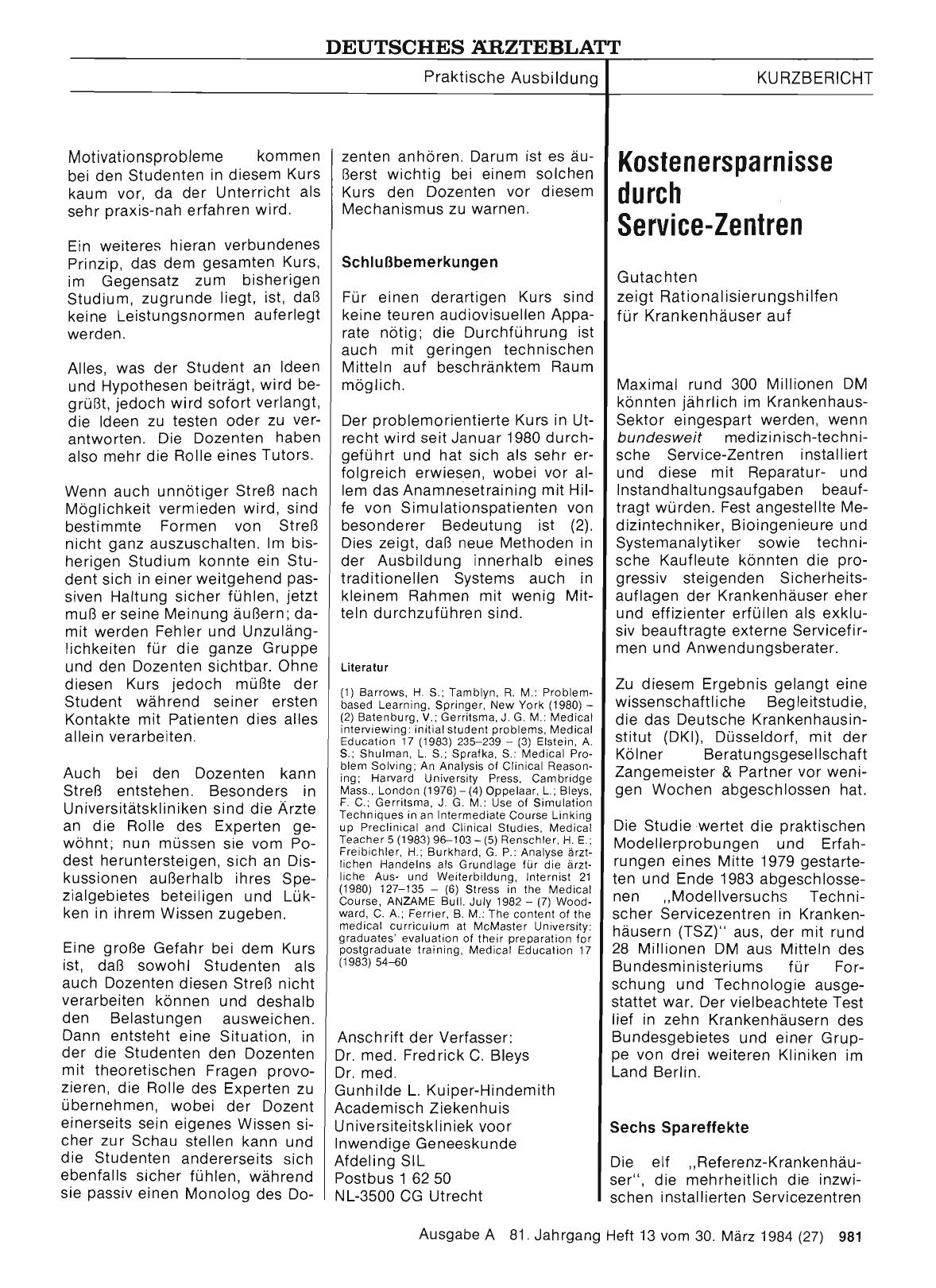 Vorschauseite 1: Kostenersparnisse durch Service-Zentren