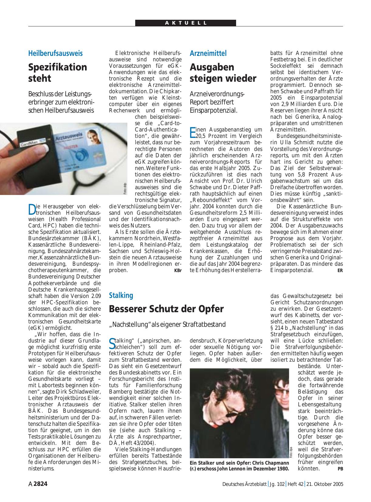 Vorschauseite 1: Heilberufsausweis: Spezifikation steht