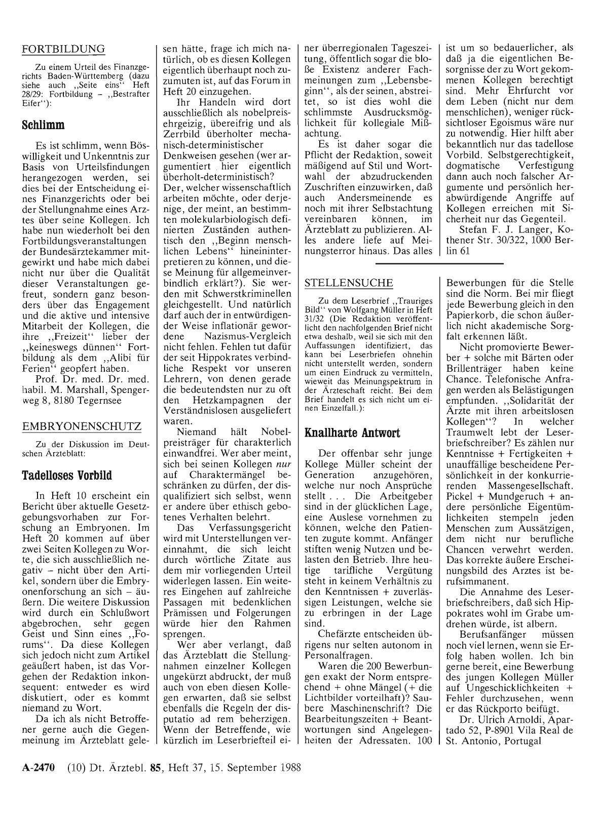 Vorschauseite 1: STELLENSUCHE: Knallharte Antwort