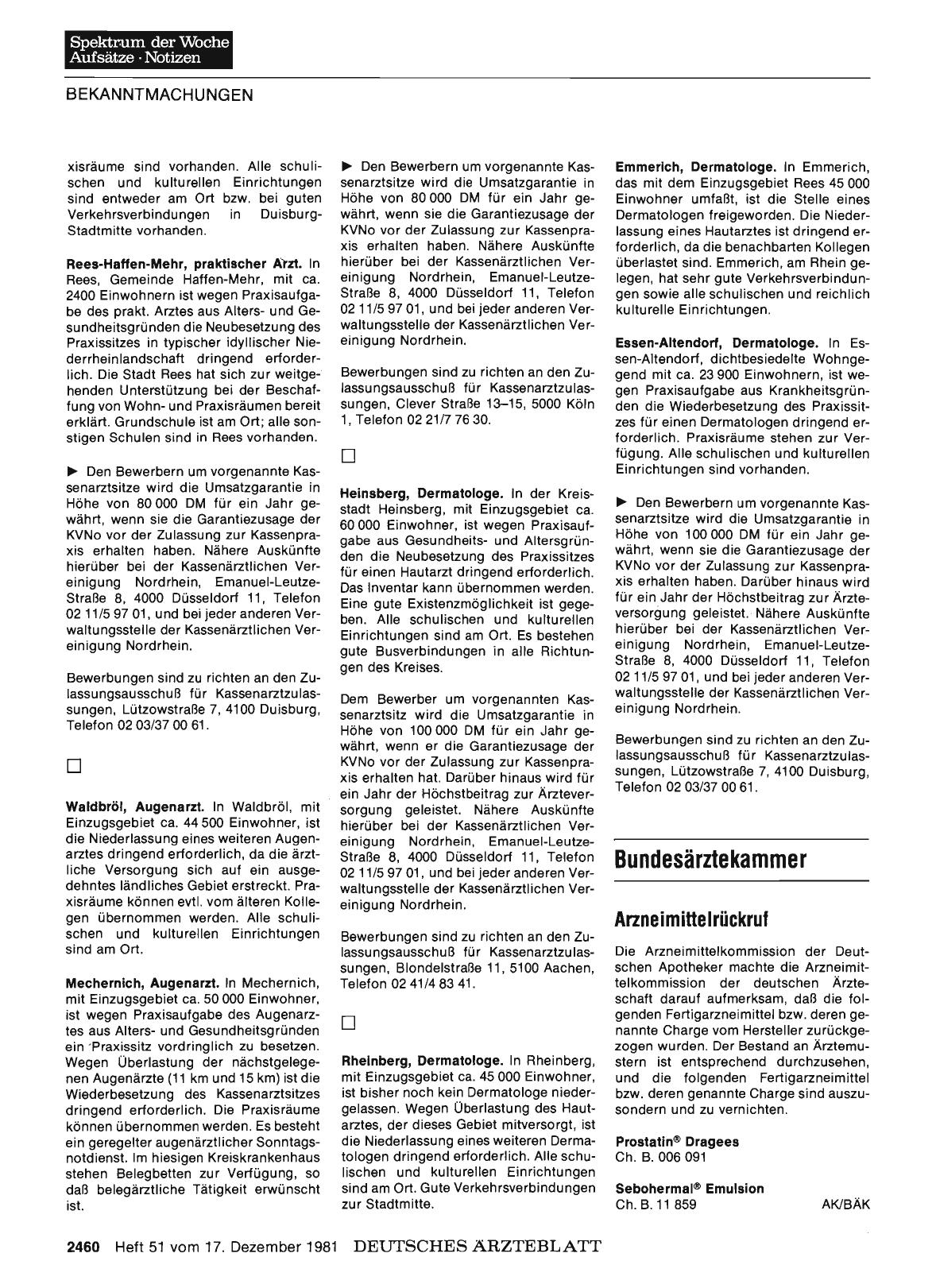 Vorschauseite 1: Bundesärztekammer