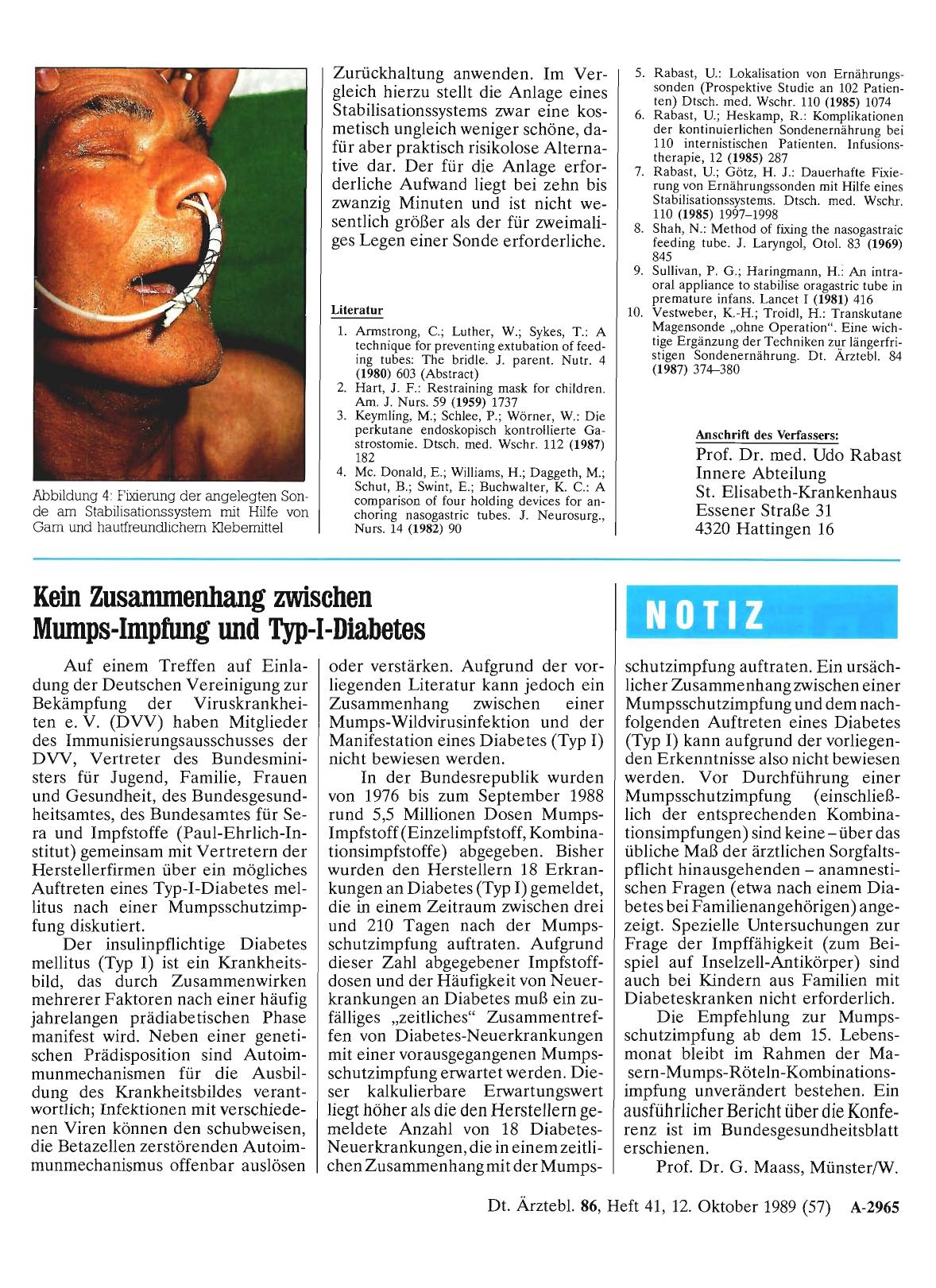 Vorschauseite 1: Kein Zusammenhang zwischen Mumps-Impfung und Typ-I-Diabetes