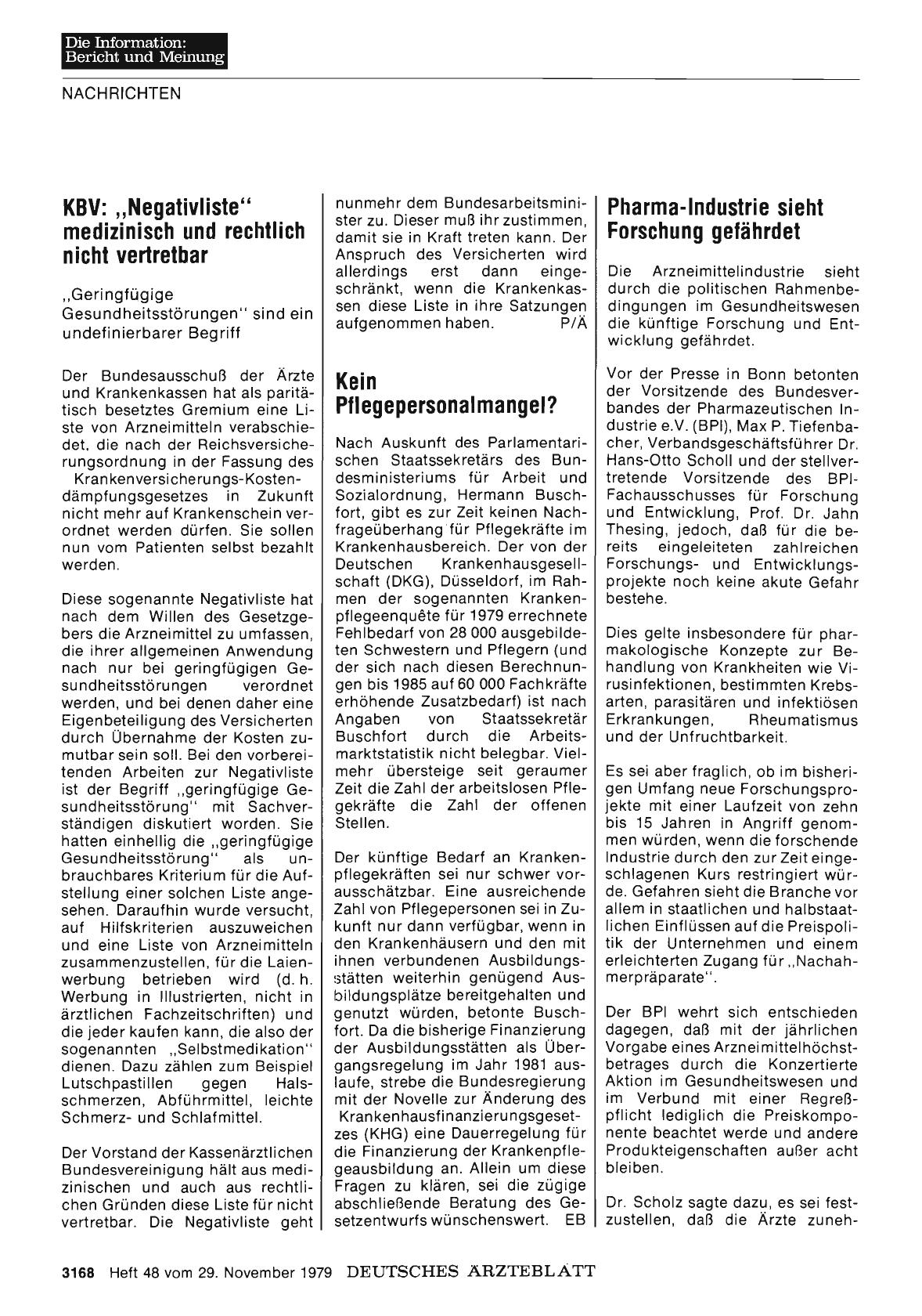 Vorschauseite 1: KBV: „Negativliste“ medizinisch und rechtlich nicht vertretbar