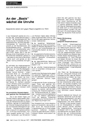 Vorschauseite 1: An der „Basis“ wächst die Unruhe