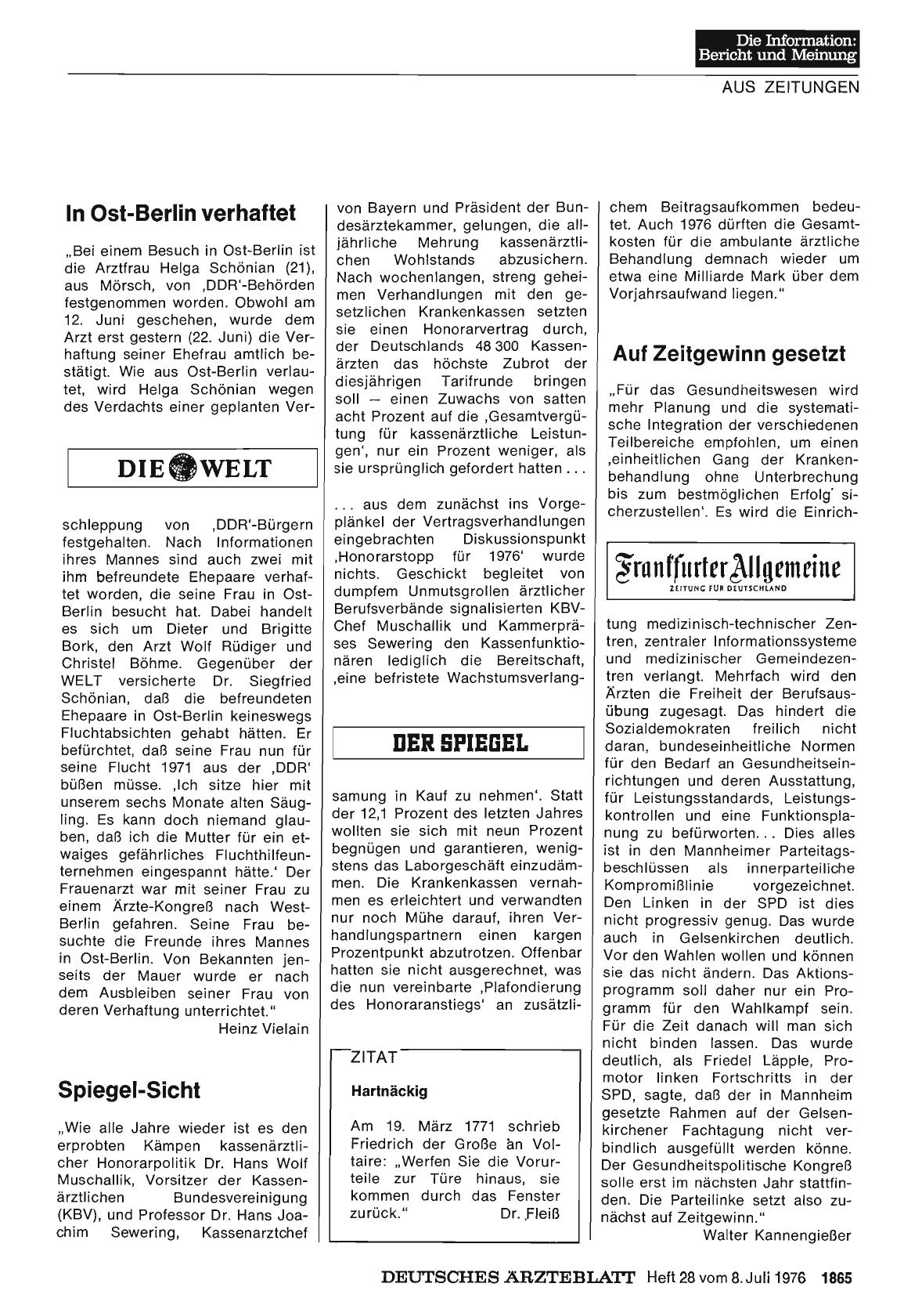 Vorschauseite 1: In Ost-Berlin verhaftet