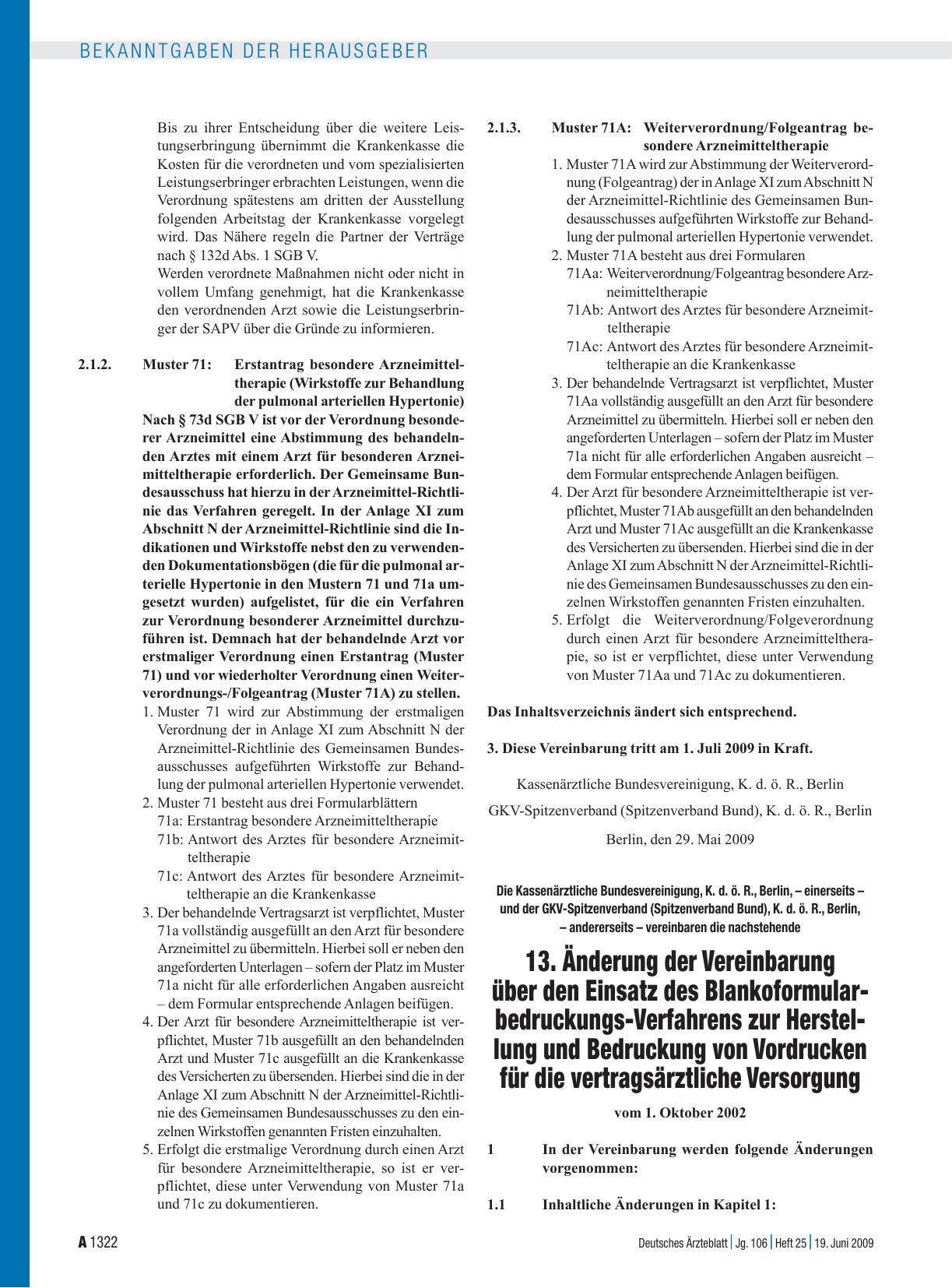 Vorschauseite 1: Die Kassenärztliche Bundesvereinigung, K. d. ö. R. , Berlin, – einerseits – und der GKV-Spitzenverband (Spitzenverband Bund), K. d. ö. R. , Berlin, – andererseits – vereinbaren di…