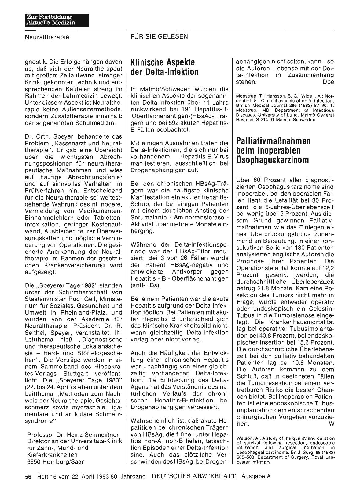 Vorschauseite 1: Palliativmaßnahmen beim inoperablen Ösophaguskarzinom