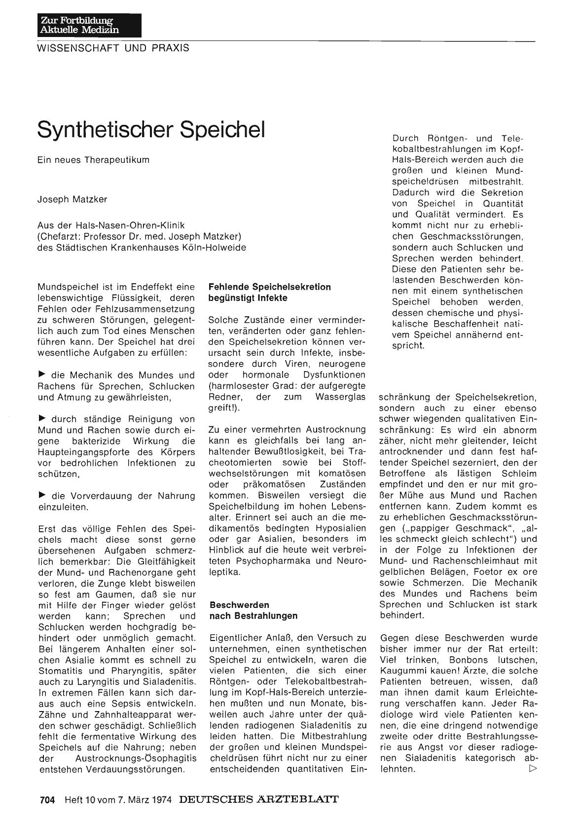 Vorschauseite 1: Synthetischer Speichel