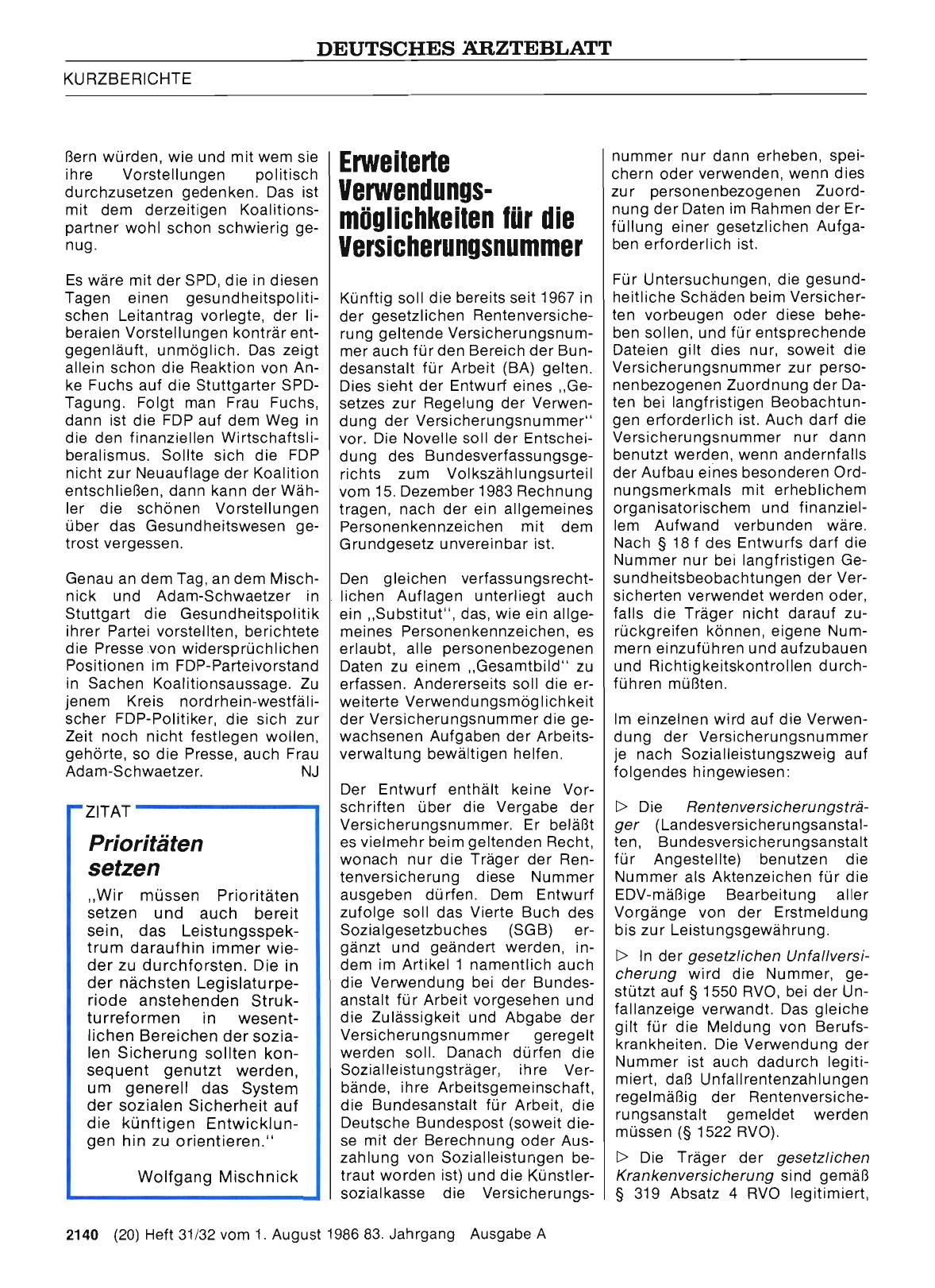 Vorschauseite 1: Erweiterte Verwendungsmöglichkeiten für die Versicherungsnummer
