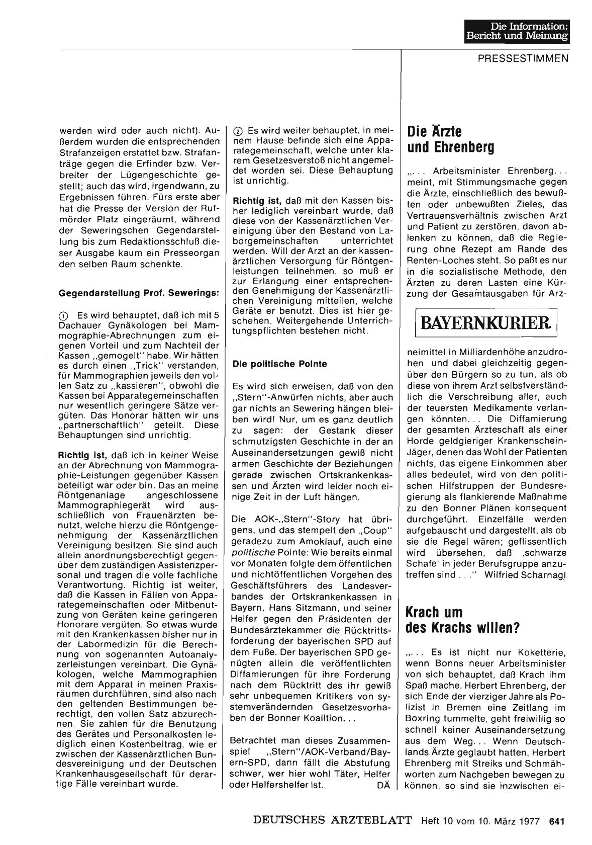 Vorschauseite 1: Krach um des Krachs willen?