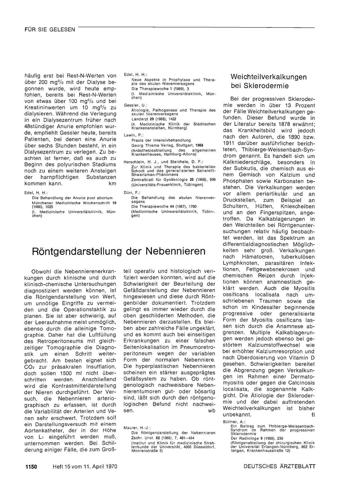 Vorschauseite 1: Röntgendarstellung der Nebennieren