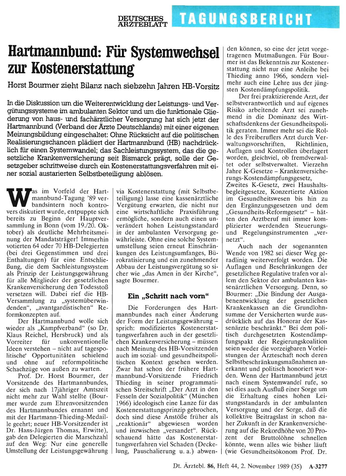 Vorschauseite 1: Hartmannbund: Für Systemwechsel zur Kostenerstattung