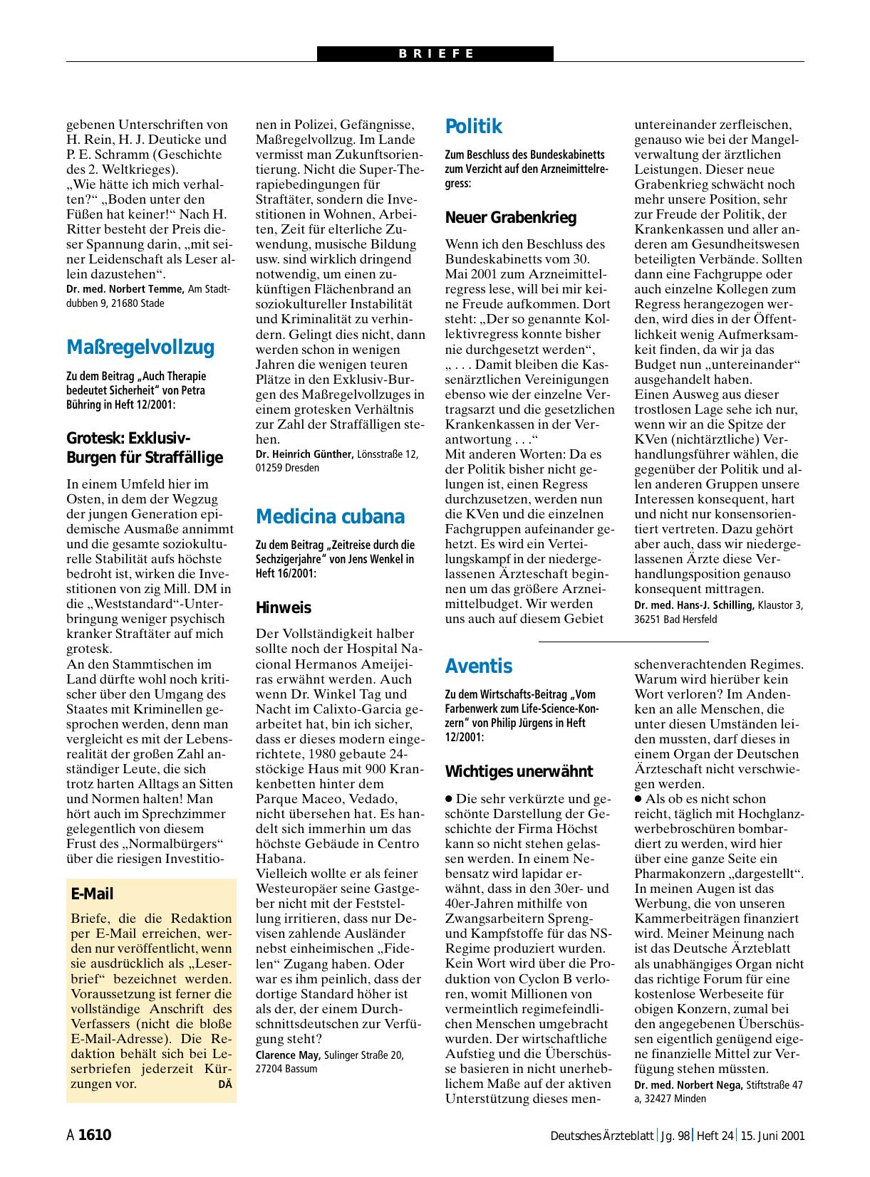 Vorschauseite 1: Politik: Neuer Grabenkrieg