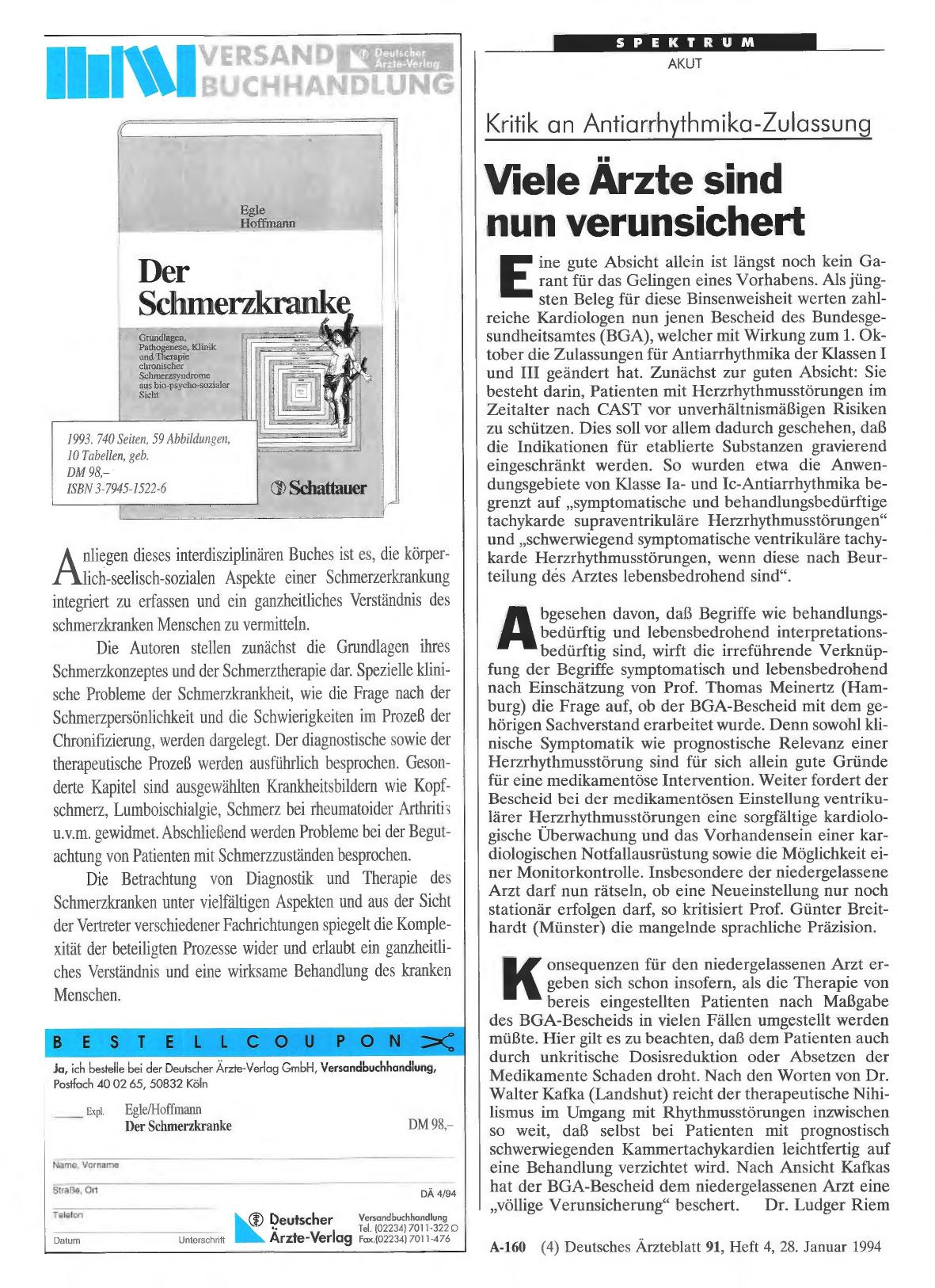 Vorschauseite 1: Kritik an Antiarrhythmika-Zulassung: Viele Ärzte sind nun verunsichert