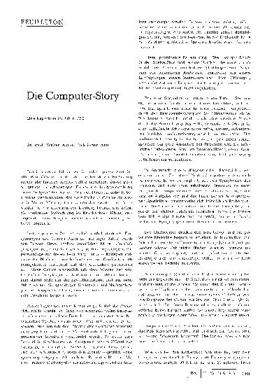 Vorschauseite 1: Die Computer-Story