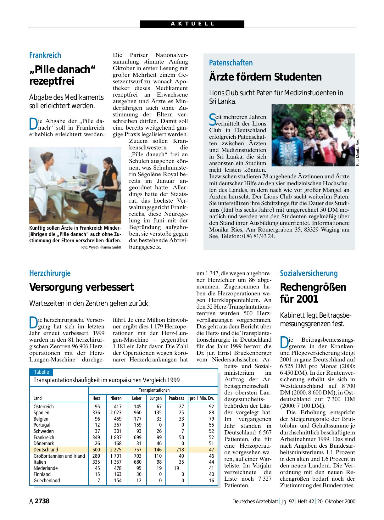 Vorschauseite 1: Sozialversicherung: Rechengrößen für 2001