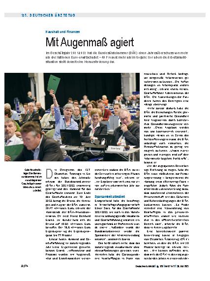 Vorschauseite 1: Haushalt und Finanzen: Mit Augenmaß agiert