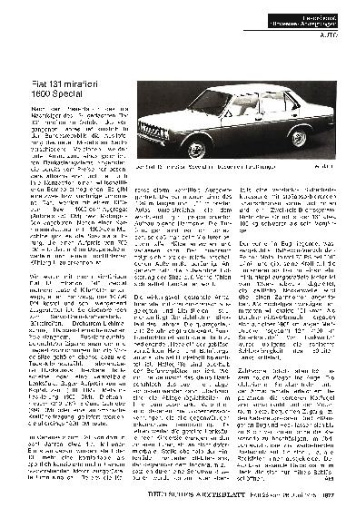 Vorschauseite 1: Fiat 131 mirafiori 1600 Special