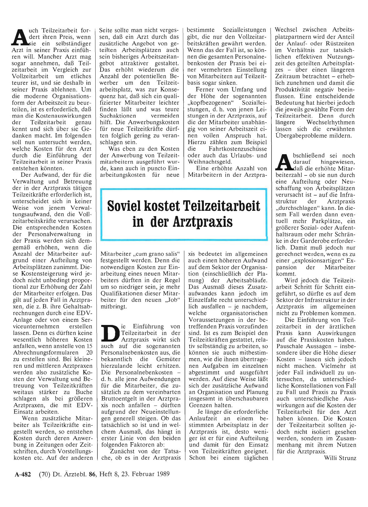 Vorschauseite 1: Soviel kostet Teilzeitarbeit in der Arztpraxis
