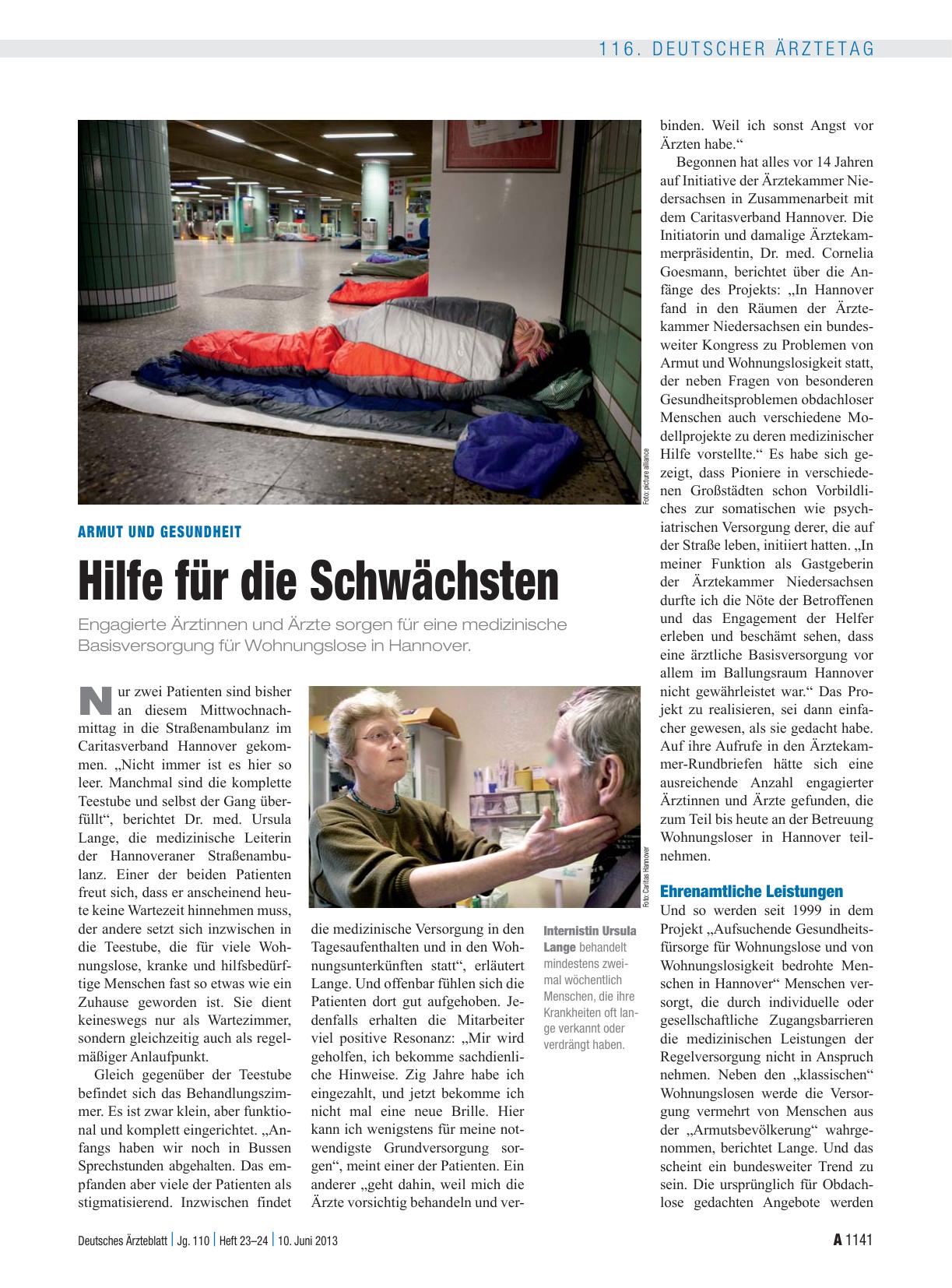 Vorschauseite 1: Armut und Gesundheit: Hilfe für die Schwächsten