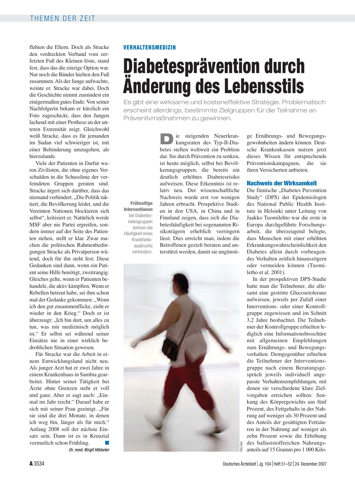 Vorschauseite 1: Verhaltensmedizin: Diabetesprävention durch Änderung des Lebensstils