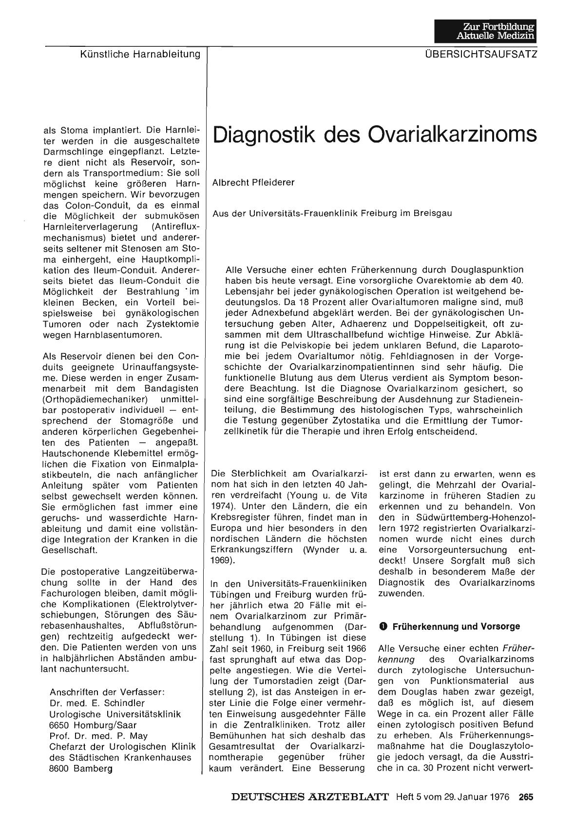Vorschauseite 1: Diagnostik des Ovarialkarzinoms