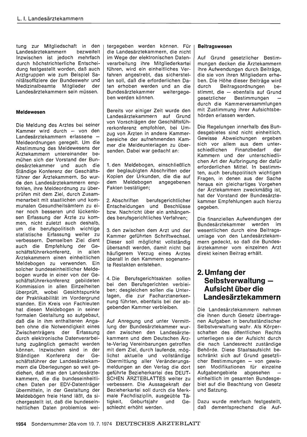 Vorschauseite 1: 2. Umfang der Selbstverwaltung — Aufsicht über die Landesärztekammern