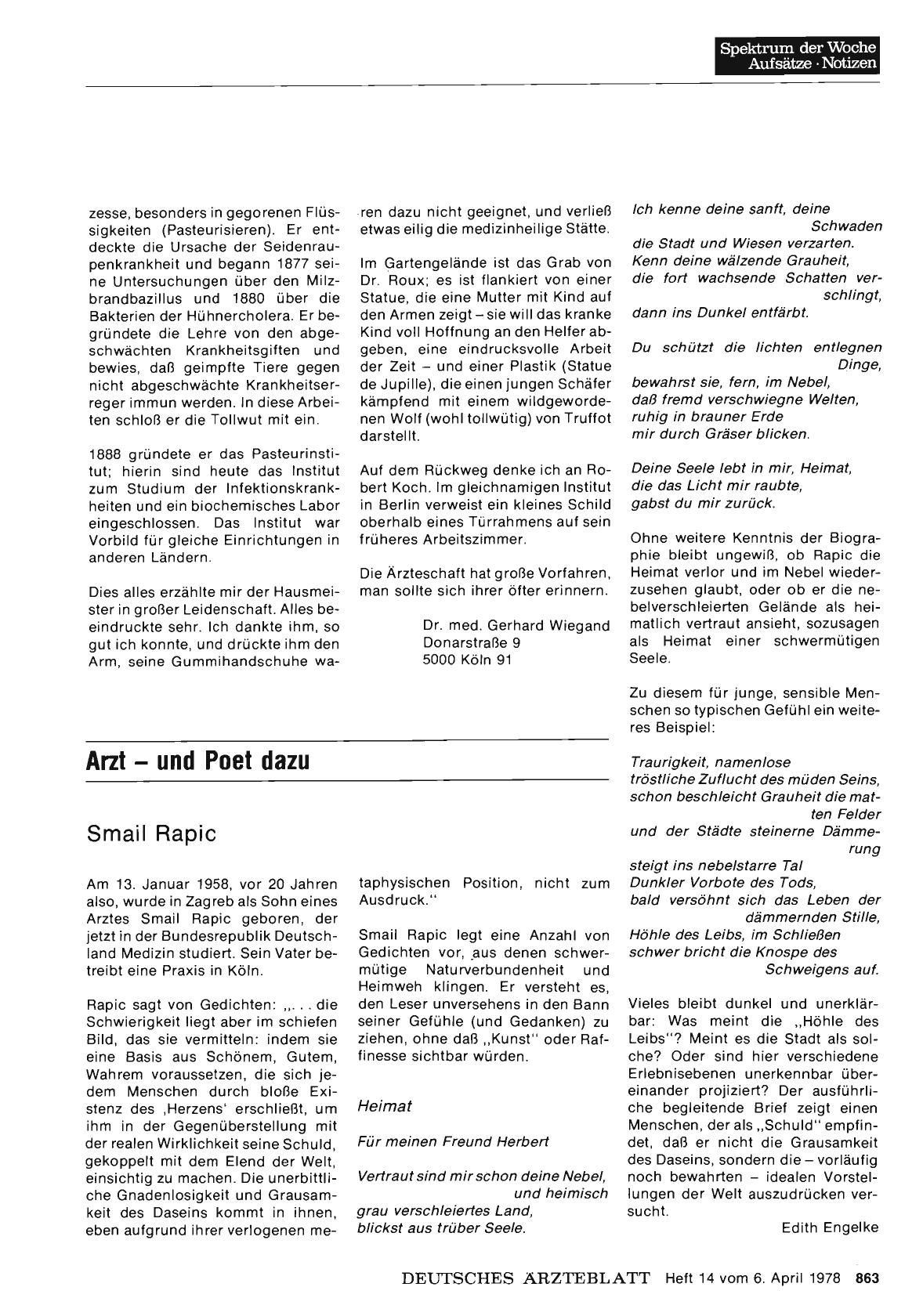 Vorschauseite 1: Smail Rapic
