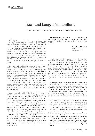 Vorschauseite 1: Kurund Langzeitbehandlung: I.