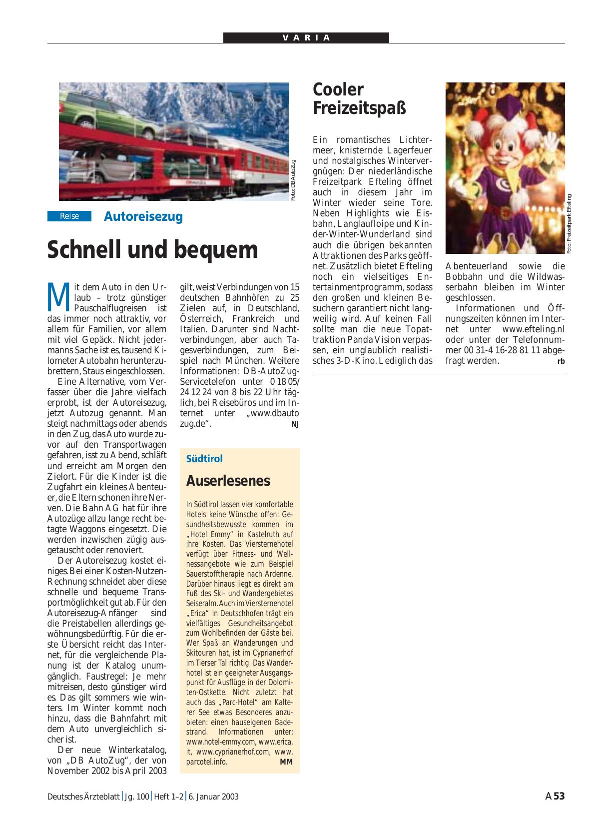 Vorschauseite 1: Autoreisezug: Schnell und bequem