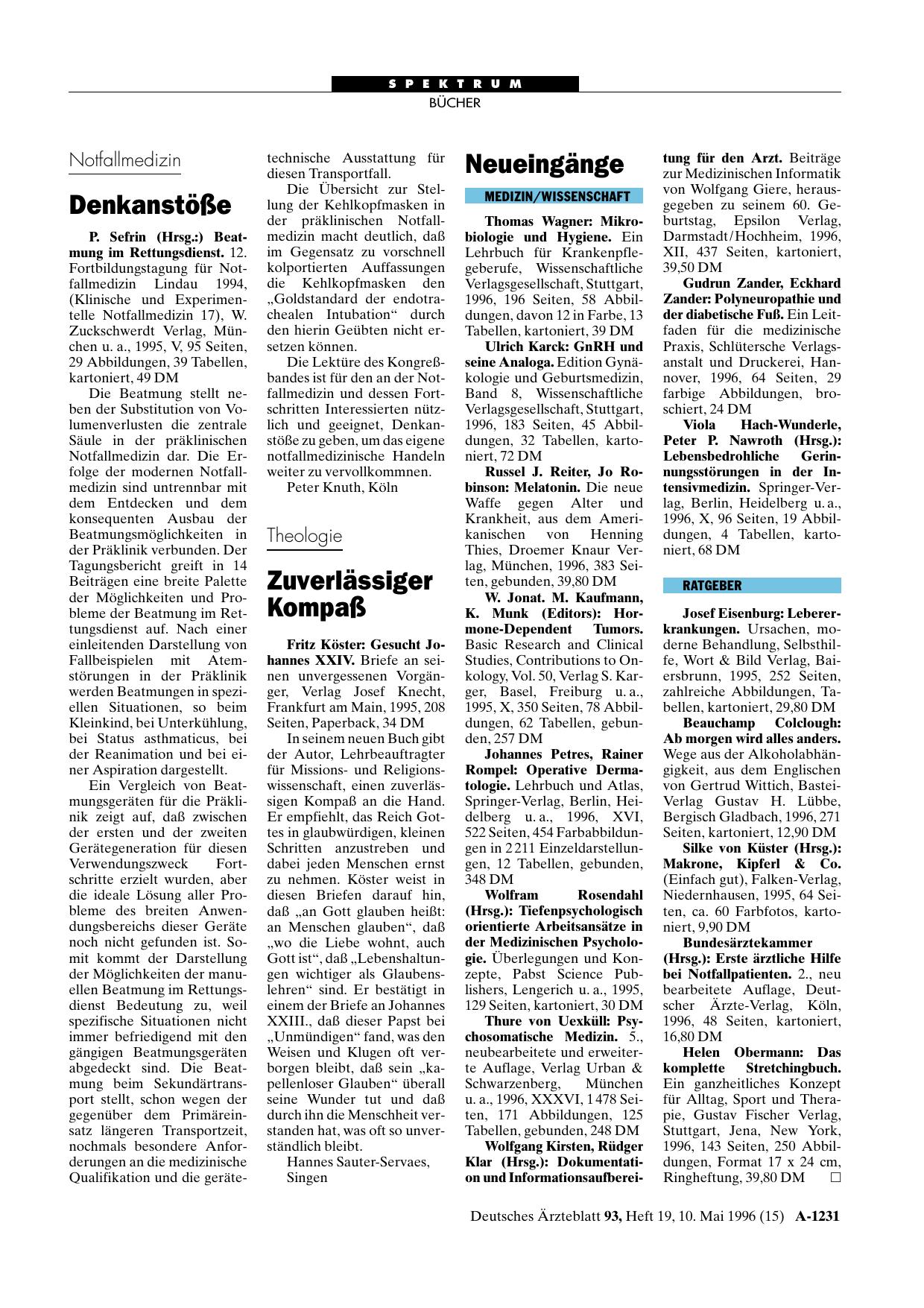 Vorschauseite 1: Gesucht Johannes XXIV