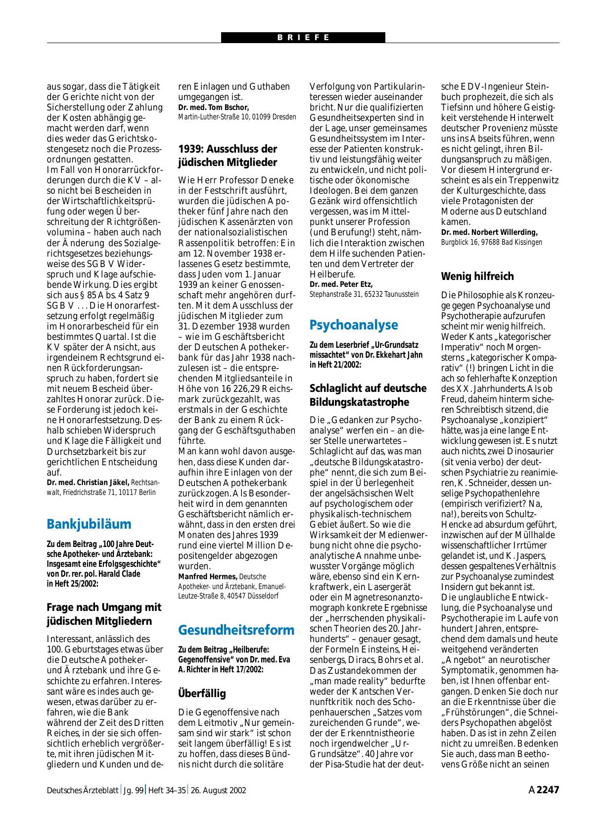 Vorschauseite 1: Psychoanalyse: Wenig hilfreich