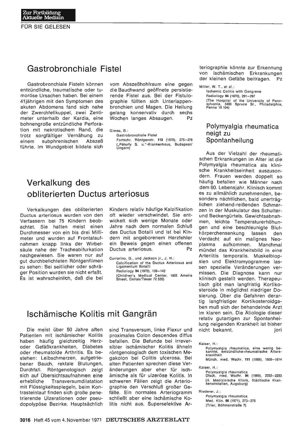 Vorschauseite 1: Polymyalgia rheumatica neigt zu Spontanheilung