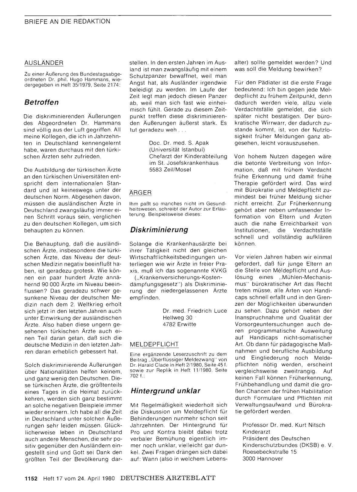 Vorschauseite 1: AUSLÄNDER: Betroffen