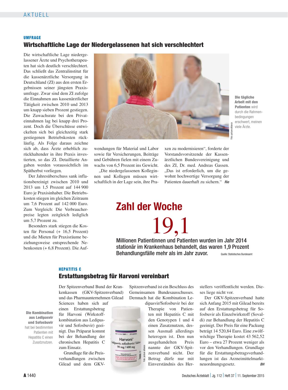 Vorschauseite 1: Zahl der Woche 19,1