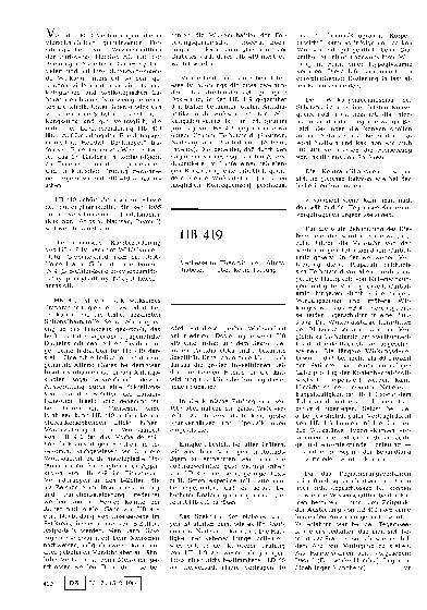 Vorschauseite 1: HB 419: Verbesserte Therapie des Altersdiabetes — aber keine Heilung