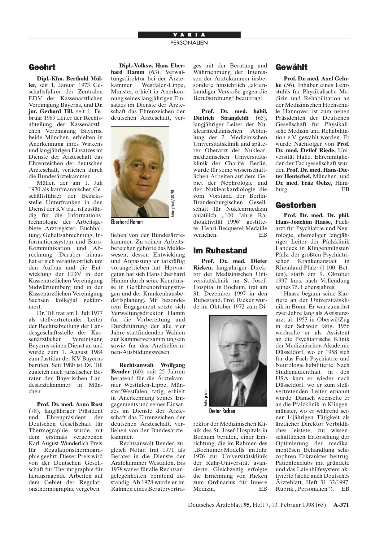 Vorschauseite 1: Geehrt