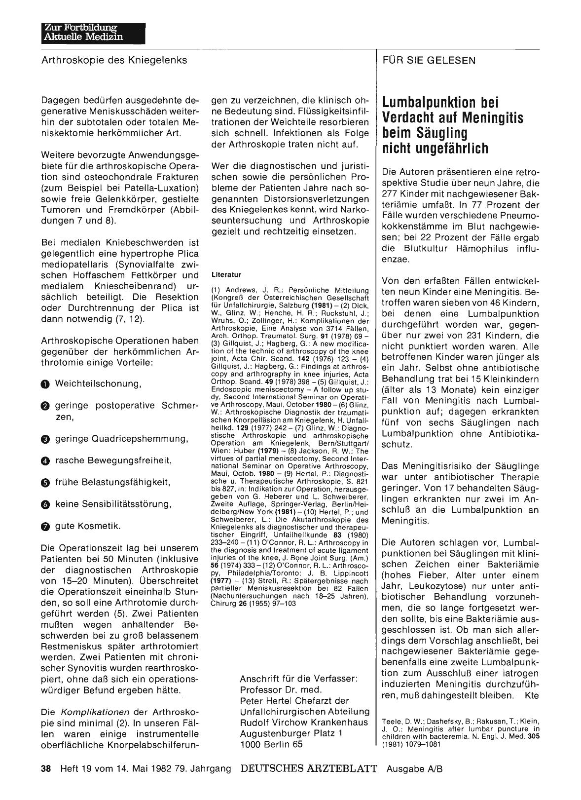 Vorschauseite 1: Lumbalpunktion bei Verdacht auf Meningitis beim Säugling nicht ungefährlich