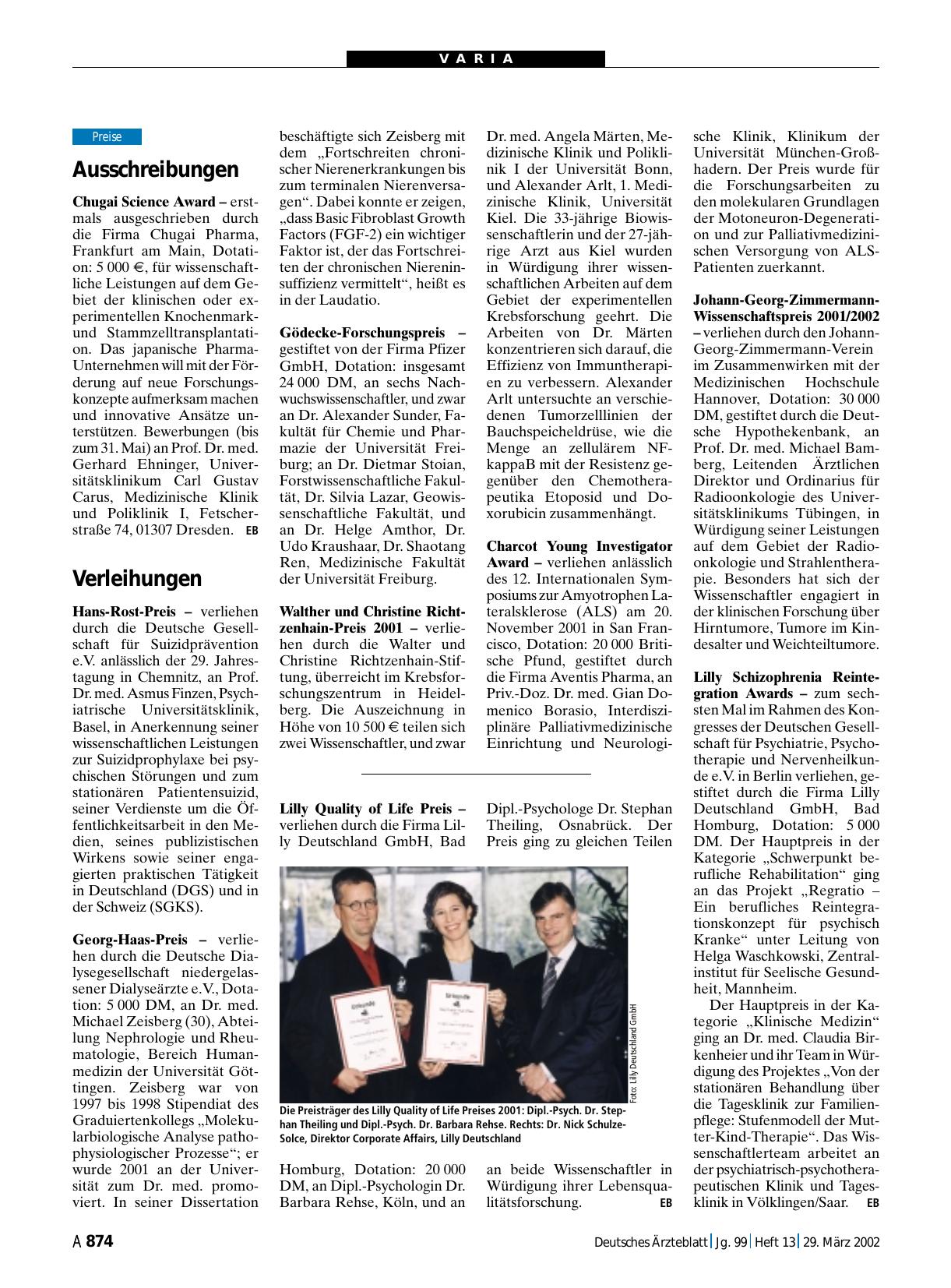 Vorschauseite 1: Ausschreibungen