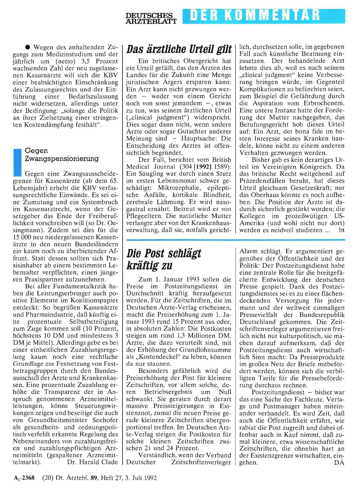 Vorschauseite 1: Die Post schlägt kräftig zu