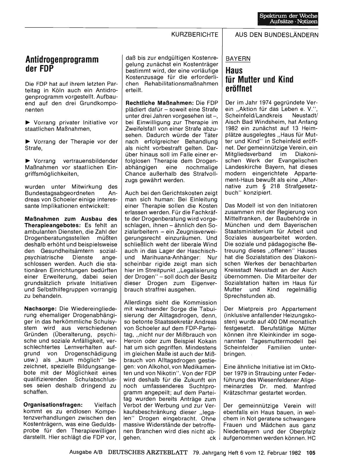 Vorschauseite 1: Antidrogenprogramm der FDP