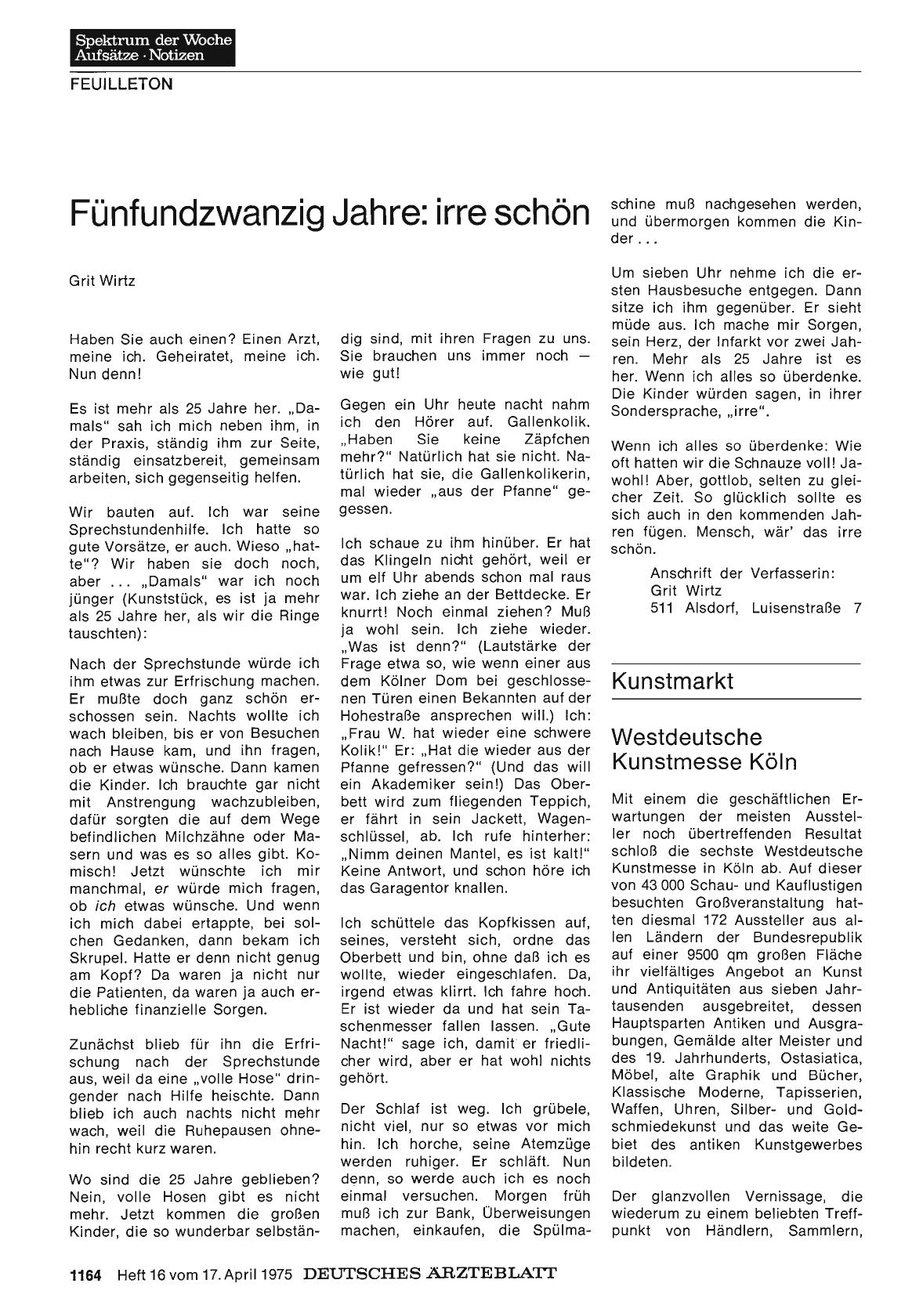 Vorschauseite 1: Westdeutsche Kunstmesse Köln