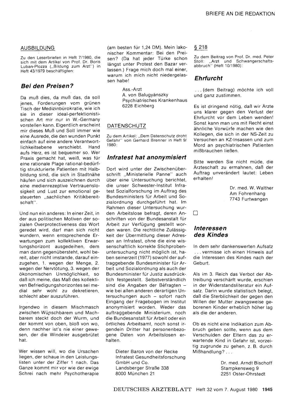Vorschauseite 1: AUSBILDUNG: Bei den Preisen?