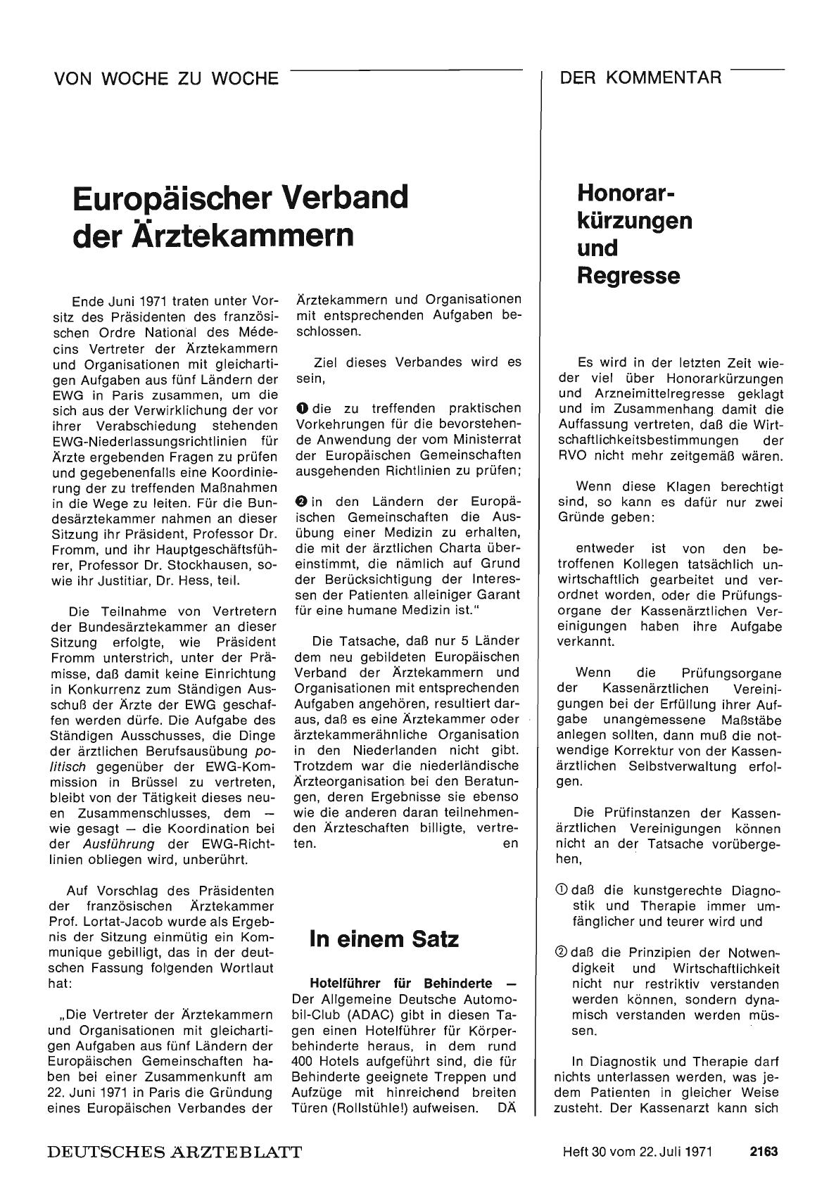 Vorschauseite 1: Europäischer Verband der Ärztekammern