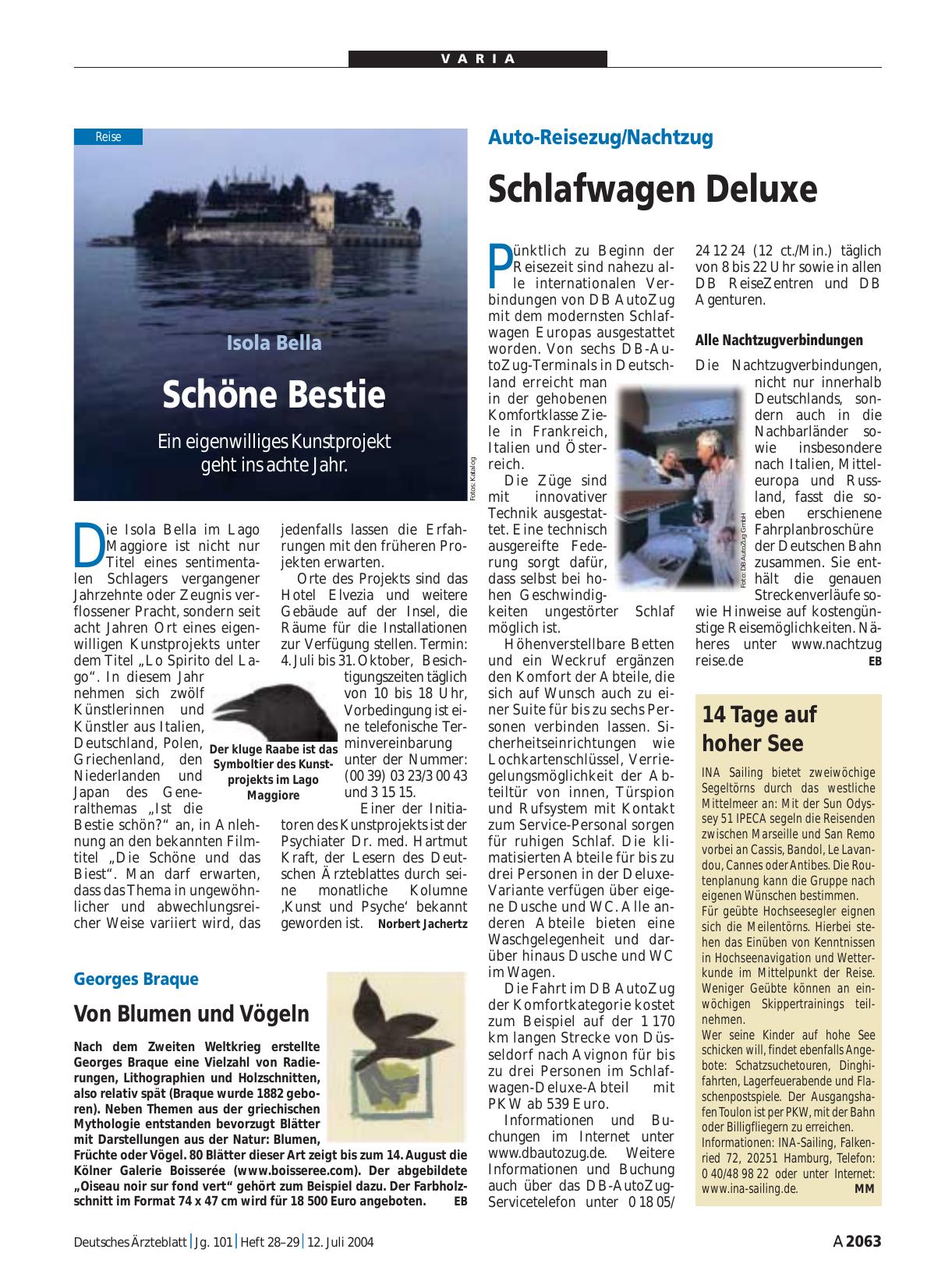 Vorschauseite 1: Auto-Reisezug/Nachtzug: Schlafwagen Deluxe