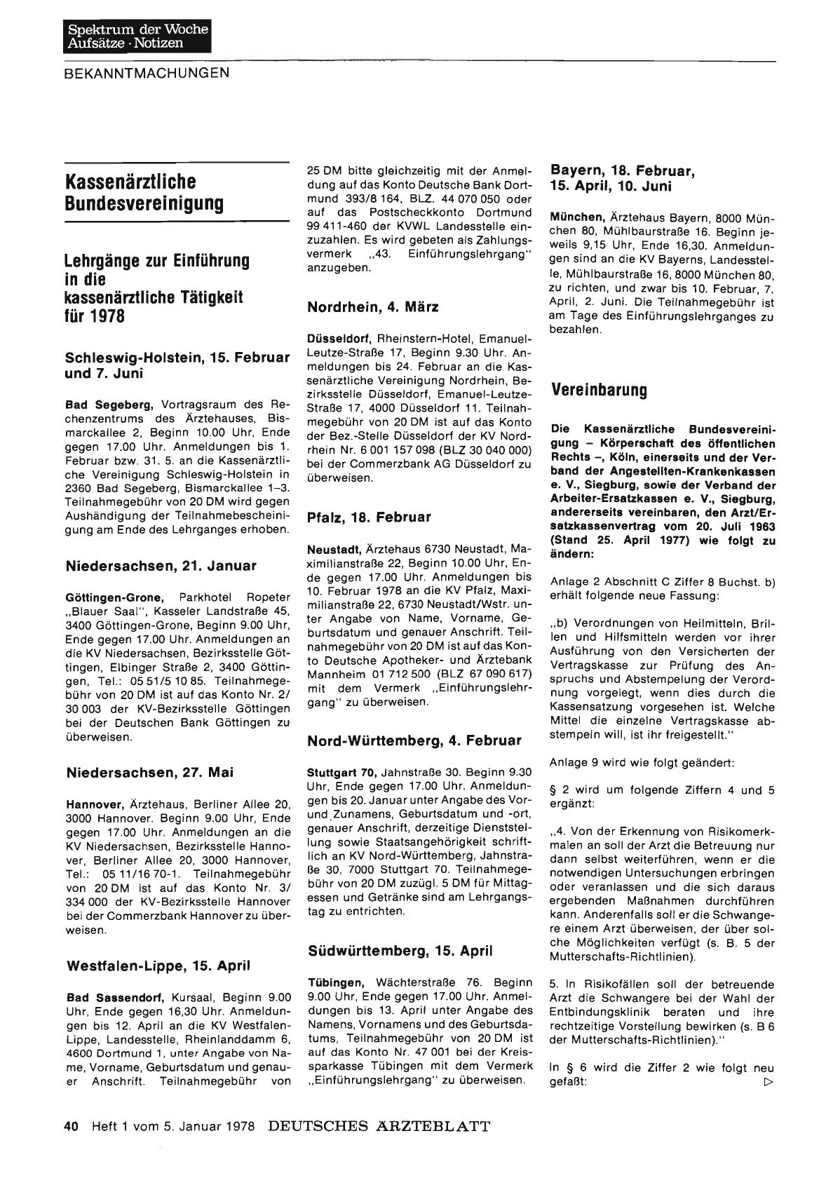 Vorschauseite 1: Kassenärztliche Bundesvereinigung